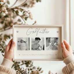 Godfather Photo Frame, Will You By My Gift, Gift For New Godfather, Framed Print. Picture Frame - thumbnail 1