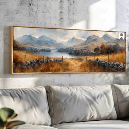 Lake District Oil Landscape Canvas - Stunning Mountain & Scenery Quality Wrapped Art - thumbnail 3