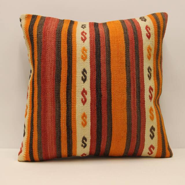 Turkish Kilim Pillow Covers Boho Big Pillow 20x20 Bohemian Cushion Vintage Pillows Sofa 4Ef-194 - image 1