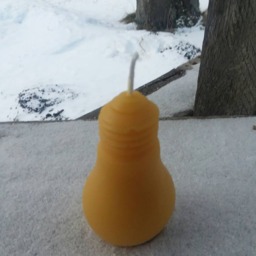 Beeswax Light Bulb Candle Michigan Farmhouse Decor - thumbnail 3