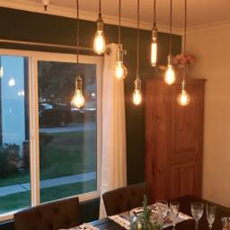 Custom Lighting Wood Chandelier Industrial Pendant Reclaimed Rustic Lighting Antique Edison Light Fixture - thumbnail 3