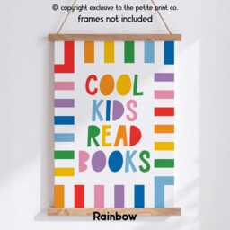 Cool Kids Read Books Print - Room Wall Art Reading Poster For Boys & Girls Bedroom Book Lover Artwork Classroom Unframed - thumbnail 3
