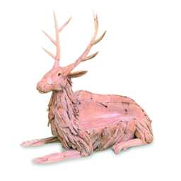 Large Teak Stag Sculpture Bench With Seat 190cm - thumbnail 4