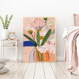 Floral Vase Art Print, Flower Poster, Wall Decor, Art, Still Art - thumbnail 3