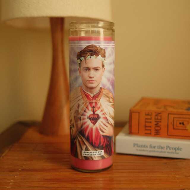 Saint Kit Connor Prayer Candle Scented Vegan Soy Wax, 120Hr Burn - image 1