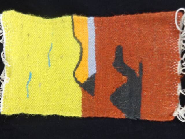 Reversible Flat Handwoven Egyptian Tribal Pure Wool Kilim Small Decor Wall Art Rug - image 1