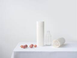 Tall Vase 71V01.300.white With Bottom/Eco Friendly & Geometric Minimalist Modern - thumbnail 1