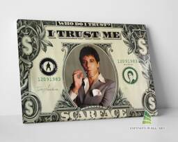 Scarface Al Pacino Dollar Bill Quote Canvas Art Wall Mafia Gangster Photo Print Picture Framed Home Decor -E229 - thumbnail 1