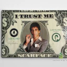 Scarface Al Pacino Dollar Bill Quote Canvas Art Wall Mafia Gangster Photo Print Picture Framed Home Decor -E229 - thumbnail 2