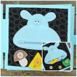 Personalized Quiet Book By Tomtoy, Busy Book, Fabric Felt Soft Fine Motor Skills Training, Travel Toy, 20x20cm, Custom 4-12 Pages - thumbnail 3