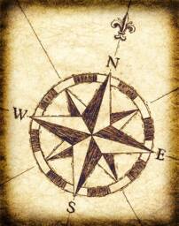 Compass Rose Artwork 11 X 14, Old Maps, Treasure Compass, Sailing, Navigation, Vintage Nautical Design, Art Print - thumbnail 1