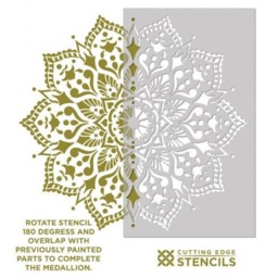 Passion Mandala Stencil For Walls - Mandala Wall Stencil Large Wall For Painting On Wood Better Than Decals - thumbnail 4