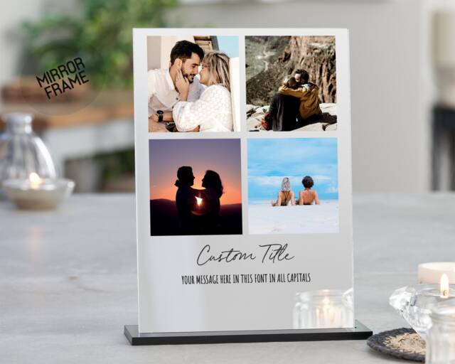 Personalised Photo Print Plaque With Custom Title & Message, Family Frame, Gift For Her, For Him, Christmas Gifts - image 1