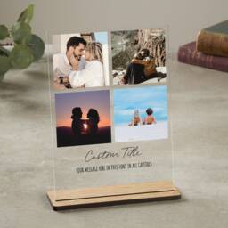 Personalised Photo Print Plaque With Custom Title & Message, Family Frame, Gift For Her, For Him, Christmas Gifts - thumbnail 3