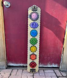 Chakra Wall Art, Flower Of Life, Wooden Hanging, Decoration, Decor, Kundalini Yoga - thumbnail 1