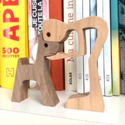 A Man & A Dog, The Original Original Wood Sculpture 2.5D - thumbnail 4