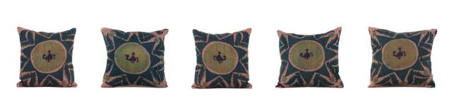 "Set Of 5 Pcs, Suzani Pillow Cover, Uzbek Pillow, 12.20"" X 12.80" - image 1