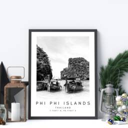 Phi Islands Print Thailand Travel Poster, Island Art - thumbnail 3