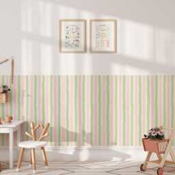 Scalloped Wavy Stripe Wall Panel, Colourful Self-Adhesive Nursery Decor - thumbnail 4