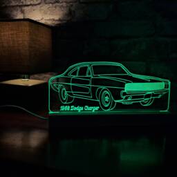 1968 Charger Led Night Light, Classic Car Gift, Lover Dad Gifts For Him, Lights, Bedroom Light - thumbnail 1