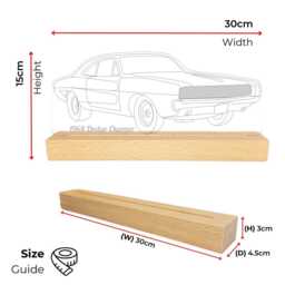 1968 Charger Led Night Light, Classic Car Gift, Lover Dad Gifts For Him, Lights, Bedroom Light - thumbnail 3