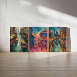 Set Of 3 Bangkok Poster Set, Travel Prints, Thailand Art, Thai Decor, Asian Gift, Wall Gift - thumbnail 2