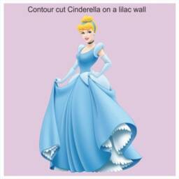 Glass Slipper Princess - 800mm - Wall Sticker - thumbnail 4
