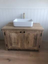 Longstone Reclaimed Wood Rustic Bathroom Vanity Unit