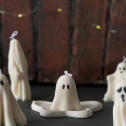 Ghost Halloween Candle - Unique Novelty Gift Decorative House Birthday October Pumpkin - thumbnail 3