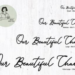 Our Beautiful Chaos Wall Art- Wooden Word Art - Calligraphy Perfect Gift - thumbnail 2
