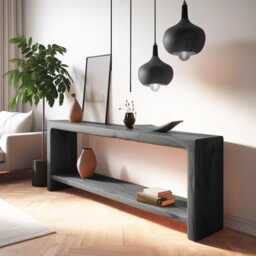 Lowboard/Sideboard Console Table Solid Wood Side Cabinet Real - thumbnail 2