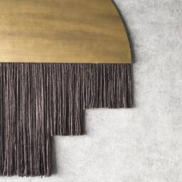 Fiber Art, Wall Tapestry , Hanging, Modern Contemporary Half Circle Tapestry, Macram??, Yarn Woven, Cleo - thumbnail 4