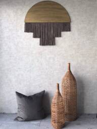 Fiber Art, Wall Tapestry , Hanging, Modern Contemporary Half Circle Tapestry, Macram??, Yarn Woven, Cleo