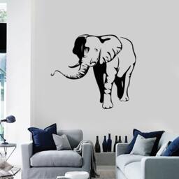 Wall Vinyl Decal Elephant African India Giant Animals Decor For The Center Of Living Room - #1142Da - thumbnail 3