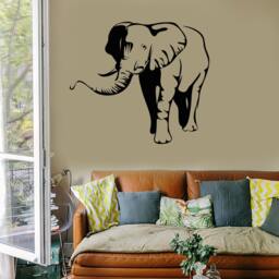 Wall Vinyl Decal Elephant African India Giant Animals Decor For The Center Of Living Room - #1142Da - thumbnail 2