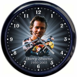 Personalised Car Motorcycle Portrait Pet Large 10Inch Silver Wall Clock - thumbnail 2