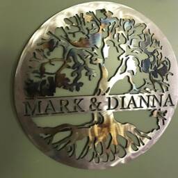 Personalized Metal Tree Of Life - Wall Hanging Last Name Decor Of Front Porch Sign - thumbnail 4