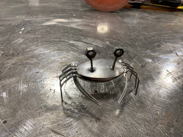 Crab Silverware Sculpture