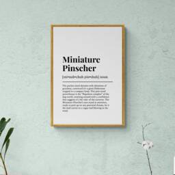Miniature Pinscher Funny Definition Dog Wall Art Print - thumbnail 3