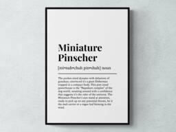 Miniature Pinscher Funny Definition Dog Wall Art Print - thumbnail 1
