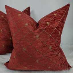 Classic Claret Red Regal Royalty Cushion Cover John Lewis Fabric Contemporary Traditional Timeless Modern Cosy Sofa Bed Pillow Cover - thumbnail 3