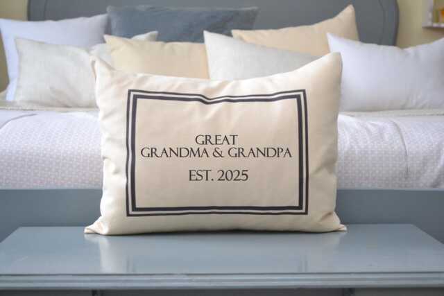 Great Grandparents Gift, Pregnancy Announcement Reveal, Personalized Pillow, Mother's Day Gift - image 1