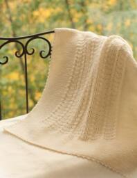 Heirloom Knit Baby Blanket, Afghan, Boy Or Girl, Christening Blanket - thumbnail 2