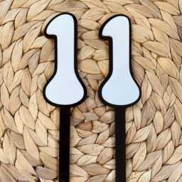 Number Cake Toppers. Age Birthday Topper. Double Layered Acrylic. Numbers 0, 1, 2, 3, 4, 5, 6, 7, 8, 9 Various Colours - thumbnail 3