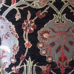Pillow With Classical Turkish/Ottoman Design - 16 X In. Black- Velvet Chenille- Christmas Gift-Wedding Gift- Home Decor - thumbnail 2