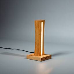 Wooden Table Desk Led Lamp/Usb Charger Modern Minimalist Loft Design Touch Dimmer Home Decor Night Bedside Nursery For Kids - thumbnail 4