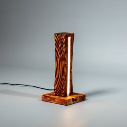 Wooden Table Desk Led Lamp/Usb Charger Modern Minimalist Loft Design Touch Dimmer Home Decor Night Bedside Nursery For Kids - thumbnail 3