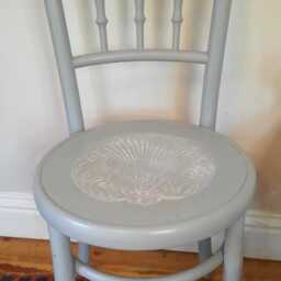 Two Vintage Art Deco Fischel Bentwood Bistro Dining Chairs - thumbnail 2
