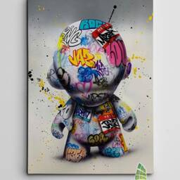 Graffiti Toy Canvas Art Wall Framed Print Picture Banksy Style Home Decor -D11 - thumbnail 2