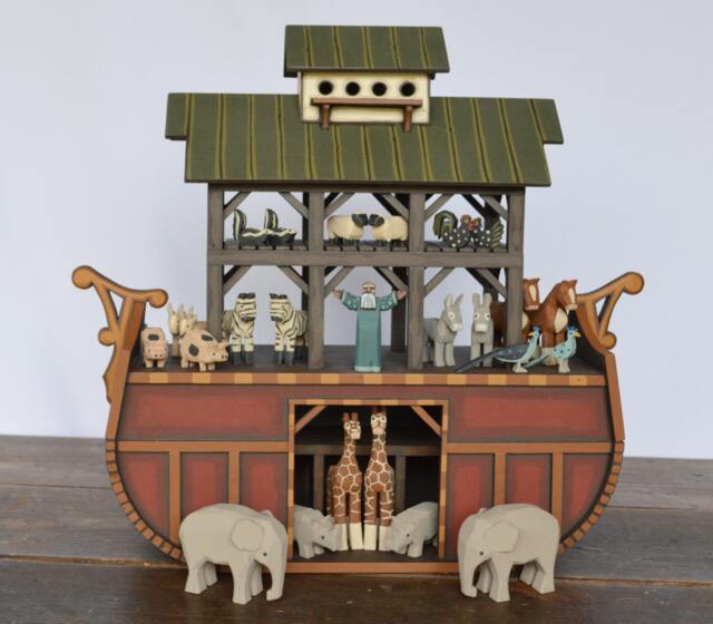 Wood Noah's Ark Handmade - image 1